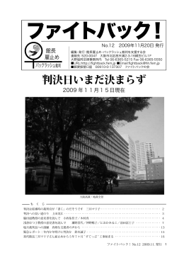 「ファイトバック！」第12号 - 館長雇止め・バックラッシュ裁判