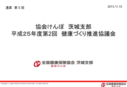 平成25年度第2回健康づくり推進協議会 資料