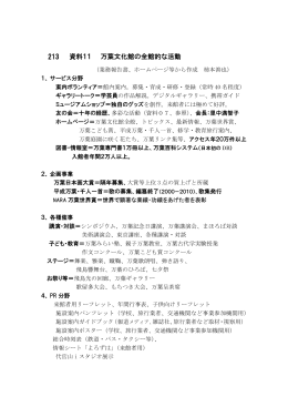 213 資料11 万葉文化館の全館的な活動