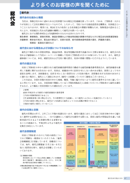 総代会 より多くのお客様の声を聞くために