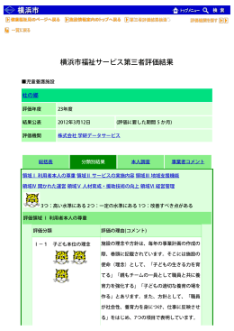 杜の郷23年度評価結果 分類別結果 [PDFファイル／247KB]