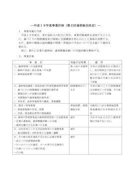 ―平成19年度事業計画（第2回通常総会決定）―