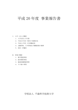 平成 20 年度 事業報告書