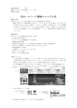 調査用マニュアル