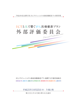 パンフレット・抄録集 - ICTと人で繋ぐがん医療維新プラン