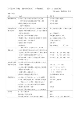 平成 25年度 就学相談課 年間計画 H25.4.8, 運営委員会 H24.4.9, 職員