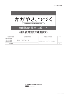 特別勘定運用レポート