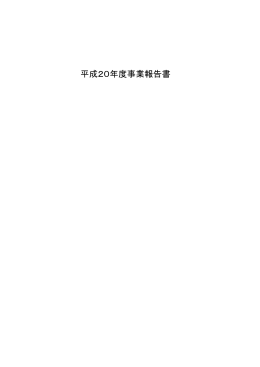 平成20年度事業報告書 - 千葉県産業振興センター