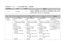 協定項目22−30 「その他の事業の取扱い」関係資料