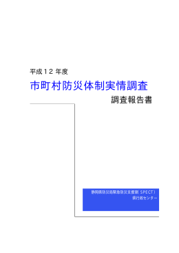 平成12年度市町村防災体制実情調査報告書（PDF：936KB）