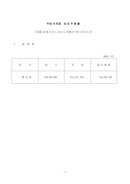 平成16年度収支予算書（PDF：116k）