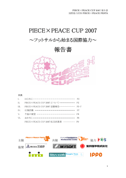 報告書（PDF形式） - 国際協力団体PIECE×PEACE FESTA