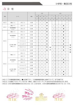 日 程 小学部－集団日程