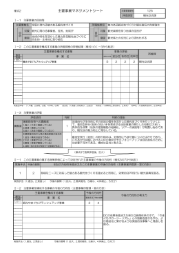 主要事業マネジメントシート