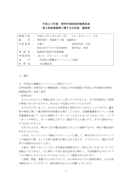 平成24年度 堺市外郭団体評価委員会 第3回産業振興に関する分科会