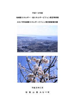 みなべ町地域新エネルギービジョン策定調査報告書