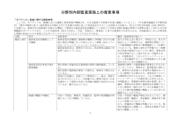 分野別内部監査実施上の留意事項