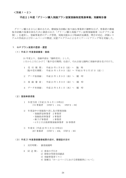 2009年度 事業報告書 別紙2－1