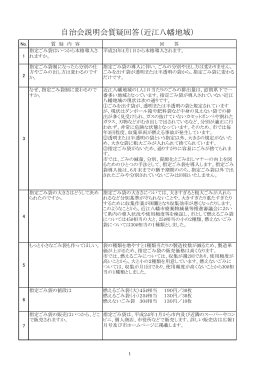 自治会説明会質疑回答一覧