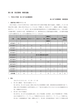 第 3 章 防災啓発・教育活動
