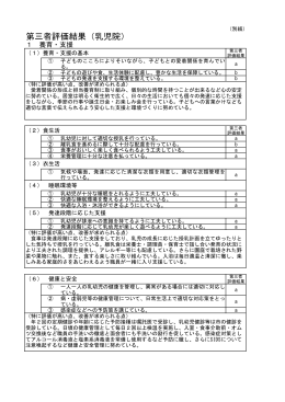 第三者評価結果（乳児院） - とちぎ福祉サービス第三者評価推進機構