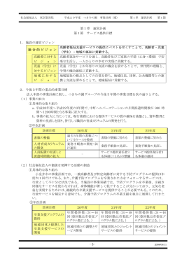 第1章 運営計画 第1節 サービス提供目標 1．