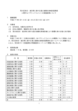 素案に関するパブリックコメントの実施結果（PDF：74KB）