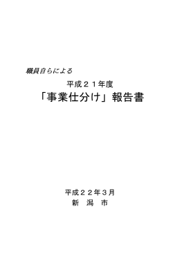 事業仕分け報告書(PDF:771KB)