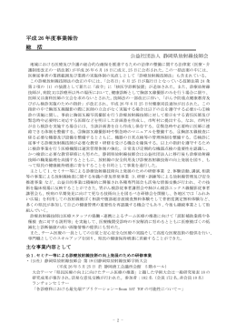 「平成26年度事業報告 総括」（PDF）