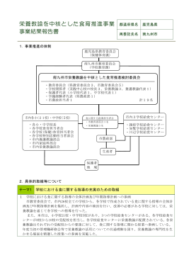 栄養教諭を中核とした食育推進事業事業結果報告書(鹿児島県) （PDF