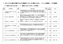 1 まちづくりの基本目標「だれもが健康でいきいきと暮らす