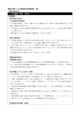 施策分野ごとの脆弱性評価結果（案）