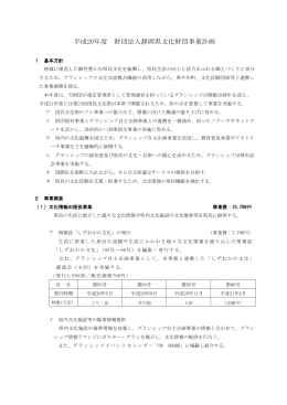 平成20年度 財団法人静岡県文化財団事業計画