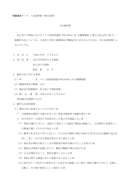 別紙様式7－1 入札説明書
