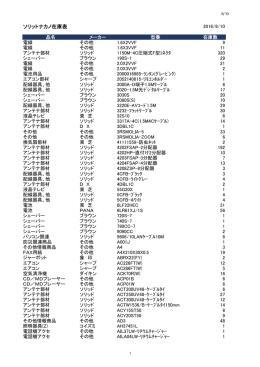 ソリットナカノ在庫表