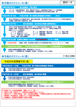 【資料-8】今後のスケジュール