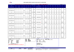 South America Service via PUSAN/HONG KONG