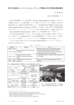 第 22 回先進スーパーコンピューティング環境(ASE)