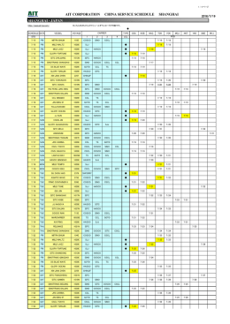 AIT CORPORATION CHINA SERVICE SCHEDULE