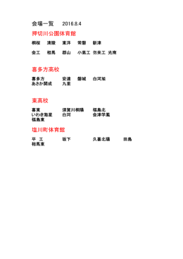 初日会場一覧