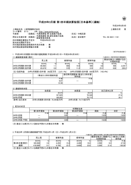 平成29年3月期 第1四半期決算短信〔日本基準〕（連結）