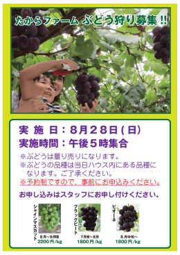 ぶどう狩り募集
