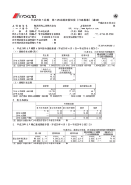 平成29年3月期 第1四半期決算短信