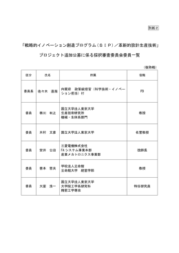 「戦略的イノベーション創造プログラム（SIP）／革新的設計生産