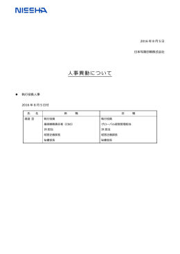 人事異動について