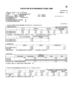 平成29年3月期 第1四半期決算短信