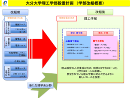 大分大学理工学部設置計画 （学部改組概要）