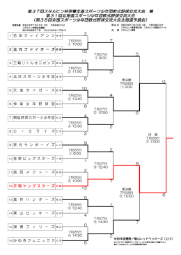 第37回スタルヒン杯争奪全道スポーツ少年団軟式野球交流大会