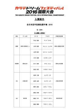 入賞結果