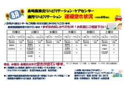 通所リハ送迎空き状況を掲載しました。